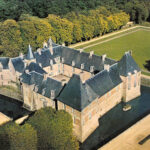 Vue aérienne du château de Carrouges Orne 61